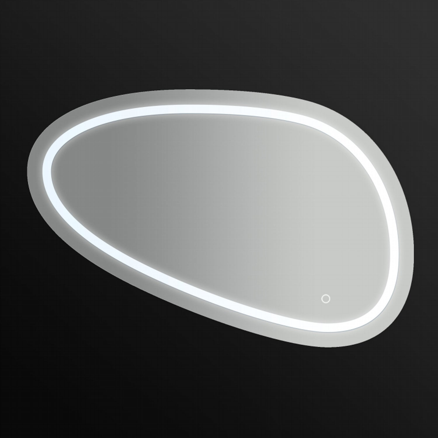 Specchio irregolare con led integrato accensione touch 80x45h cm by CeramicStore | Lo specialista del tuo bagno