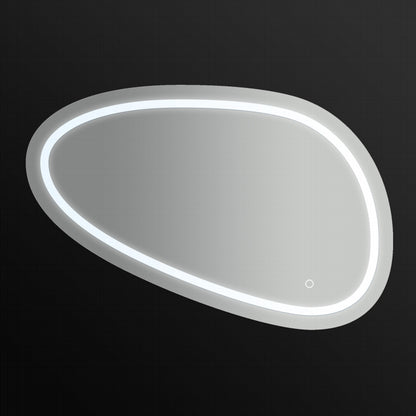 Specchio irregolare con led integrato accensione touch 80x45h cm by CeramicStore | Lo specialista del tuo bagno