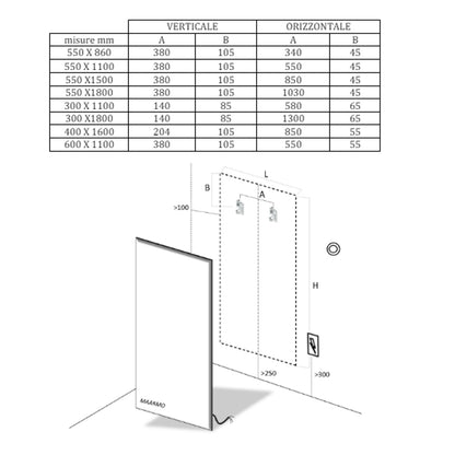 Termoarredo elettrico a piastra modello Ginko 110x30 cm - Bianco by CeramicStore | Lo specialista del tuo bagno