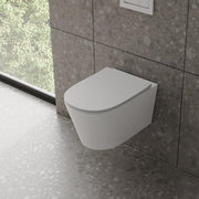 Vaso sospeso con copriwater soft close Cuore BathCore L 36 Ã— P 52 Ã— H 36 cm â€“ Bianco lucido