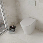 Vaso a terra con copriwater soft close Eira BathCore L 34 Ã— P 53 Ã— H 42 cm â€“ Bianco lucido