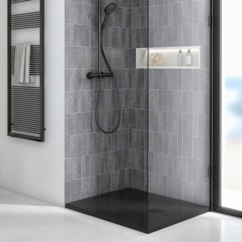 Piatto doccia quadrato DocciaGo 80x80 cm in ceramica - Nero opaco by CeramicStore | Lo specialista del tuo bagno