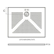 Piatto doccia  rettangolare in ceramica DocciaGo 70x100 cm - Nero opaco