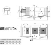 Vasca per anziani Iris 170x80 cm con porta a destra e installazione a destra