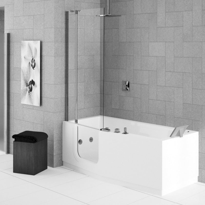 Vasca per anziani Iris 170x80 cm con porta a sinistra e installazione a sinistra by CeramicStore | Lo specialista del tuo bagno