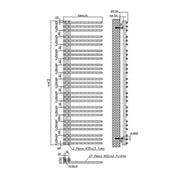 Termoarredo idraulico modello Arpa 160x50 cm e 429W - Cromato by CeramicStore | Lo specialista del tuo bagno