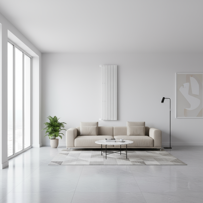 Hydraulischer Einzelheizkörper Modell Piano 1800x480 mm und 889W - Weiß