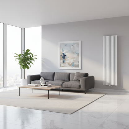 Toallero hidráulico Doble modelo Plano 1800x600 mm y 2165W - Blanco