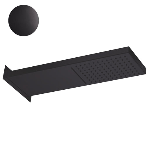 Soffione doccia in metallo con doppio getto a pioggia e a cascata Paffoni Cascade Nero Opaco by CeramicStore | Lo specialista del tuo bagno