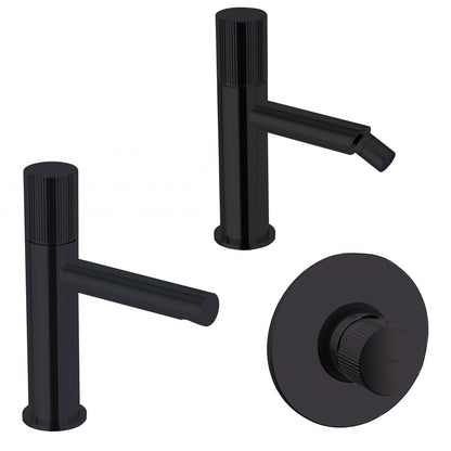 Set di miscelatori lavabo-bidet-doccia Paffoni Jo Nero Opaco by CeramicStore | Lo specialista del tuo bagno