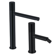 Set di miscelatori lavabo alto e bidet con scarico click clack Paffoni Jo Nero Opaco by CeramicStore | Lo specialista del tuo bagno