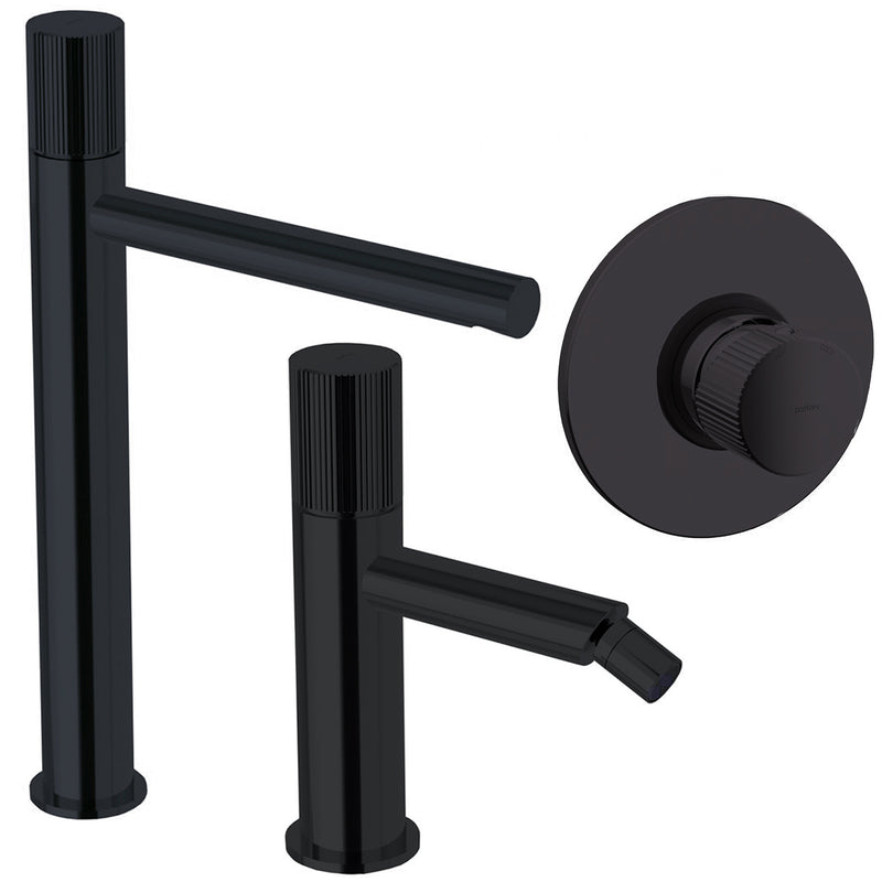 Set di miscelatori lavabo alto-bidet-doccia Paffoni Jo Nero Opaco by CeramicStore | Lo specialista del tuo bagno