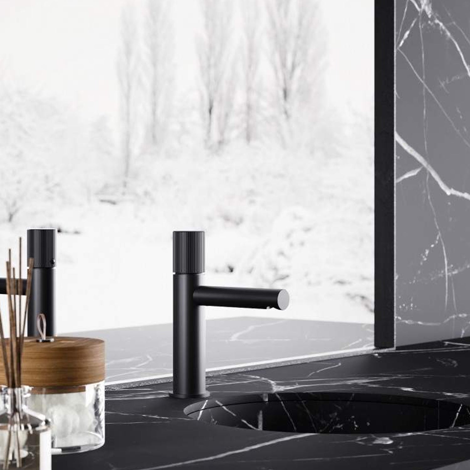 Set di miscelatori lavabo-bidet-vasca con doccetta Paffoni Jo Nero Opaco by CeramicStore | Lo specialista del tuo bagno