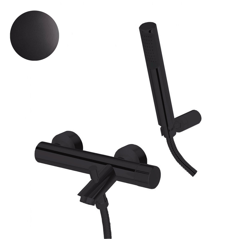 Set di miscelatori lavabo alto-bidet-vasca con doccetta Paffoni Jo Nero Opaco by CeramicStore | Lo specialista del tuo bagno