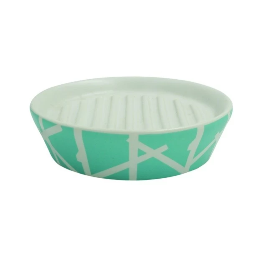 Porta Sapone in ceramica di colore blu collezione ARBRE