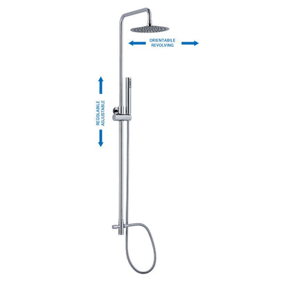 Colonna doccia C40 regolabile con deviatore, soffione Linz e attacco 3/4F by CeramicStore | Lo specialista del tuo bagno