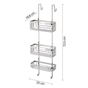Portaoggetti doccia appendibile a 3 ripiani in Ottone modello Apollo di Gedy - Cromato by CeramicStore | Lo specialista del tuo bagno