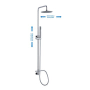 Colonna doccia C40 regolabile con soffione Linz e presa acqua a muro by CeramicStore | Lo specialista del tuo bagno