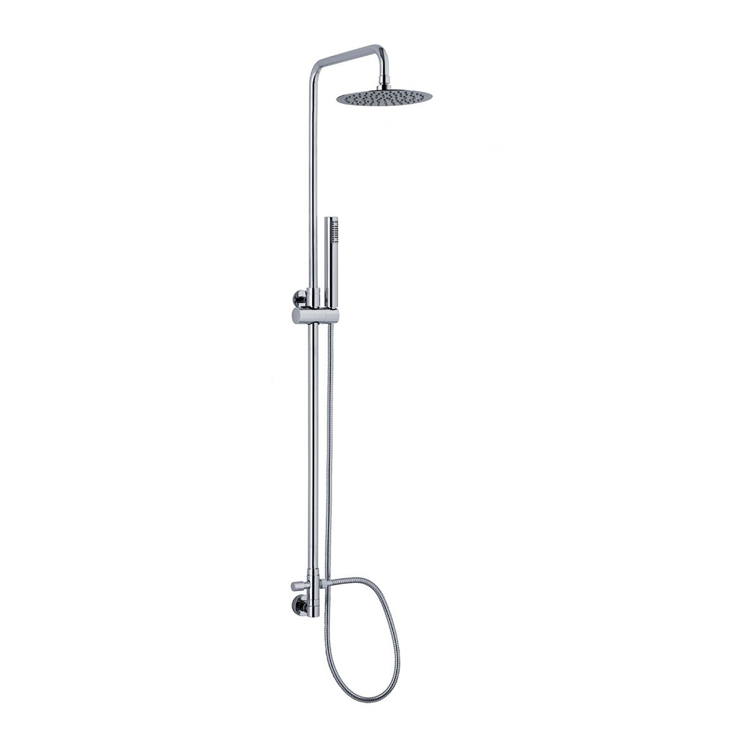 Colonna doccia C40 regolabile con soffione Linz e presa acqua a muro by CeramicStore | Lo specialista del tuo bagno