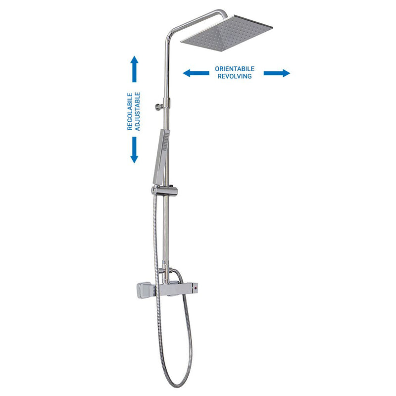 Colonna doccia C40 regolabile con soffione Calais e deviatore MX1Q by CeramicStore | Lo specialista del tuo bagno