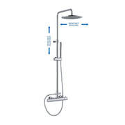 Colonna doccia C40 regolabile con termostatico TM1B e soffione Linz by CeramicStore | Lo specialista del tuo bagno