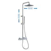 Colonna doccia C40 regolabile con termostatico TM3C e soffione Linz by CeramicStore | Lo specialista del tuo bagno