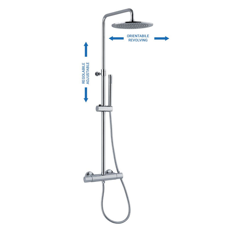 Colonna doccia C40 regolabile con termostatico TM3C e soffione Linz by CeramicStore | Lo specialista del tuo bagno