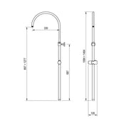 Colonna doccia C37 regolabile e orientabile con deviatore e attacco 3/4F by CeramicStore | Lo specialista del tuo bagno