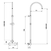 Colonna doccia C37 regolabile con termostatico TM3C e soffione 22cm by CeramicStore | Lo specialista del tuo bagno