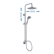 Colonna doccia C15 regolabile con presa acqua a muro e soffione 25cm by CeramicStore | Lo specialista del tuo bagno