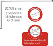 Asta doccia angolare 80x170 cm di Gedy - Alluminio Anodizzato by CeramicStore | Lo specialista del tuo bagno