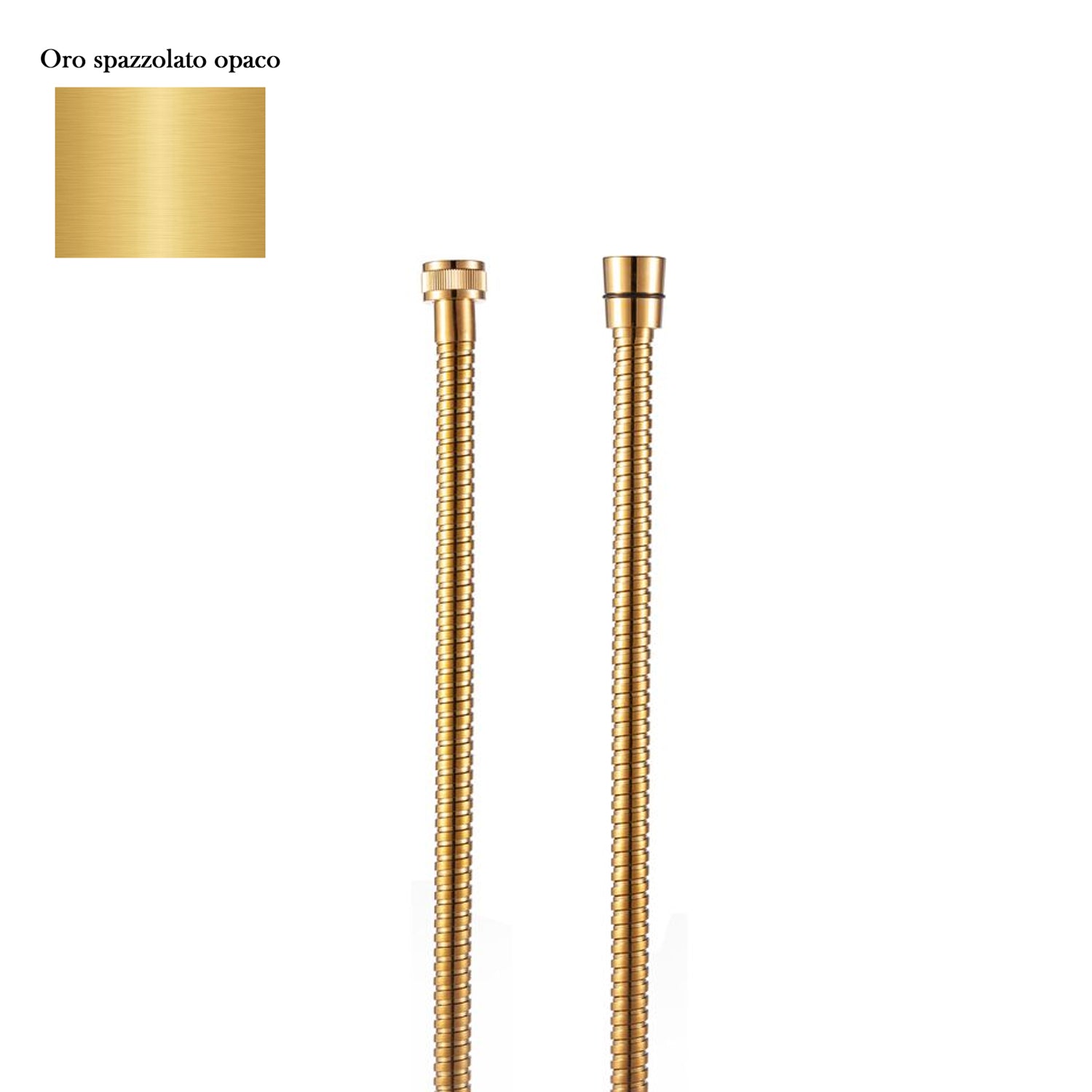 Flessibile doccia a doppia aggraffatura 120cm oro spazzolato by CeramicStore | Lo specialista del tuo bagno