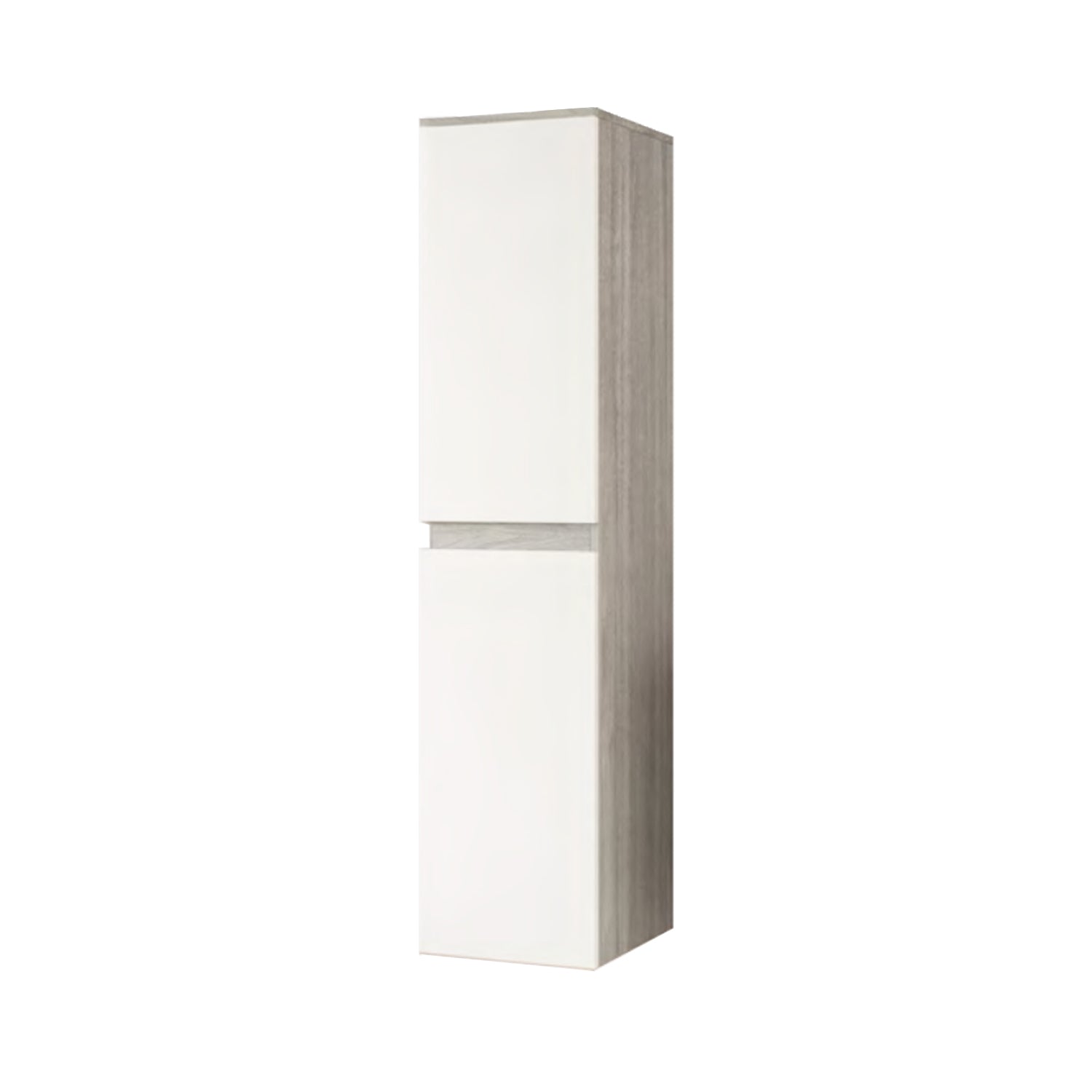 Colonna bagno sospesa serie Irene - Rovere fumo e Bianco Lucido by CeramicStore | Lo specialista del tuo bagno