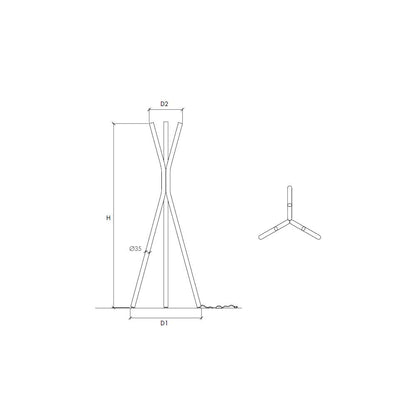 Termoarredo Elettrico free standing dal design minimalista con funzione porta accappatoio o appendi abiti by CeramicStore | Lo specialista del tuo bagno