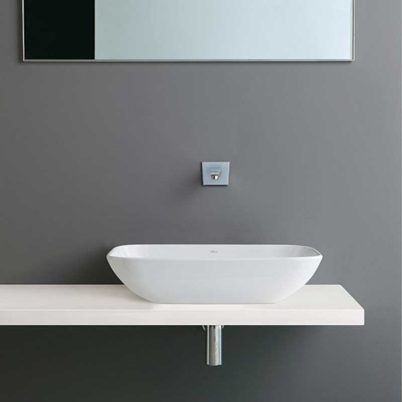 Lavabo da appoggio Althea Cover 58x35 cm porcellana bianca