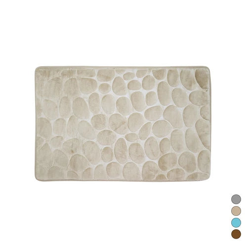 Tappeto antiscivolo bagno ciottoli 40x60 cm beige