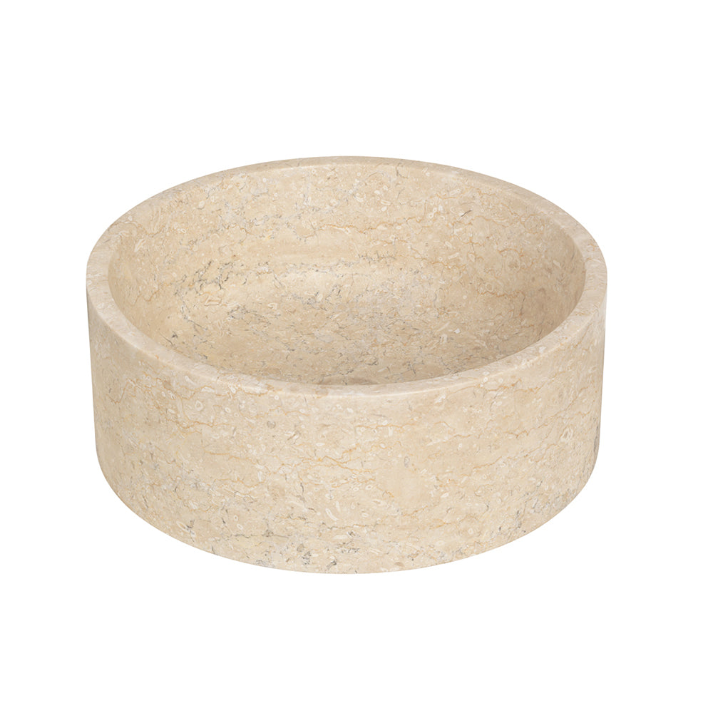 Lavabo da Appoggio in Marmo Cerchio Beige diametro 40 alto 15 cm by CeramicStore | Lo specialista del tuo bagno