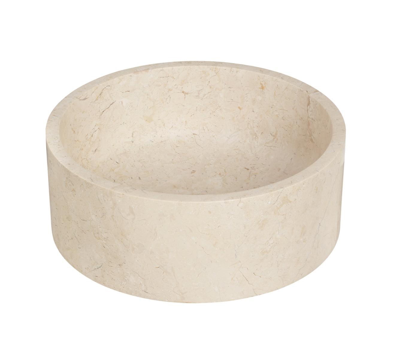 Lavabo da Appoggio in Marmo Cerchio Bianco diametro 40 alto 15 cm by CeramicStore | Lo specialista del tuo bagno