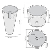 Lavabo freestanding in Marmo Conico Beige tondo alto 90 cm diametro 40 cm by CeramicStore | Lo specialista del tuo bagno