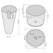 Lavabo freestanding in Marmo Conico Nero tondo alto 90 cm diametro 40 cm by CeramicStore | Lo specialista del tuo bagno