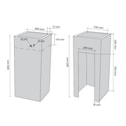 Lavabo freestanding in Marmo Cubo Nero 40x90 cm by CeramicStore | Lo specialista del tuo bagno