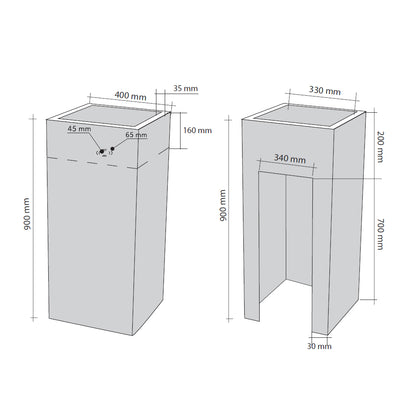 Lavabo freestanding in Marmo Cubo Nero 40x90 cm by CeramicStore | Lo specialista del tuo bagno