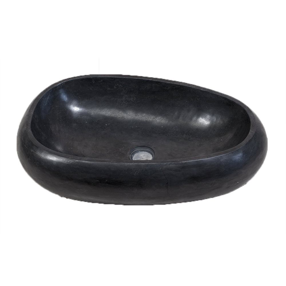 Lavabo da Appoggio in Pietra Goccia Basalto Nero by CeramicStore | Lo specialista del tuo bagno
