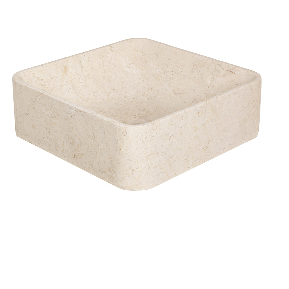 Lavabo da Appoggio quadrato 45x45 in Pietra moderno beige by CeramicStore | Lo specialista del tuo bagno