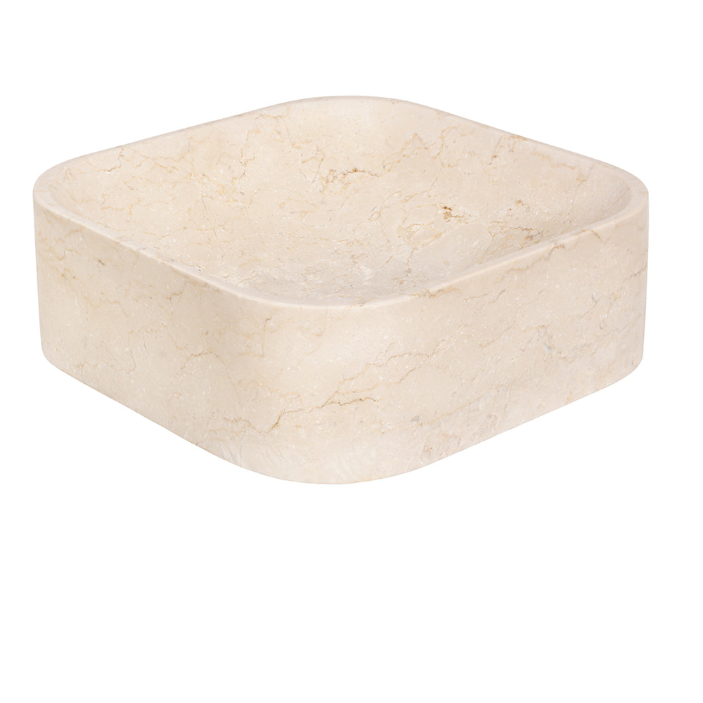 Lavabo da Appoggio quadrato 45x45 in Marmo Moderno Bianco by CeramicStore | Lo specialista del tuo bagno