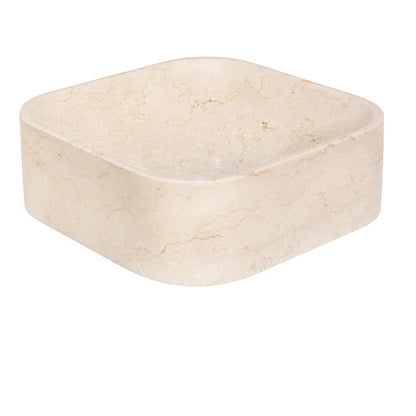 Lavabo da Appoggio quadrato 45x45 in Marmo Moderno Bianco by CeramicStore | Lo specialista del tuo bagno