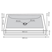 Lavabo da Appoggio in marmo Beige di forma rettangolare 50X35x12h cm by CeramicStore | Lo specialista del tuo bagno