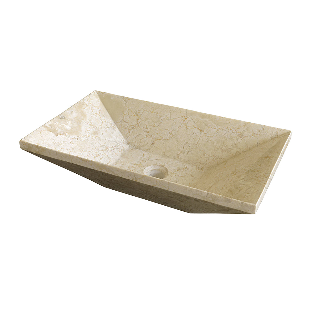Lavabo da Appoggio in marmo Trapezio beige 60x35 Altezza 15 cm by CeramicStore | Lo specialista del tuo bagno