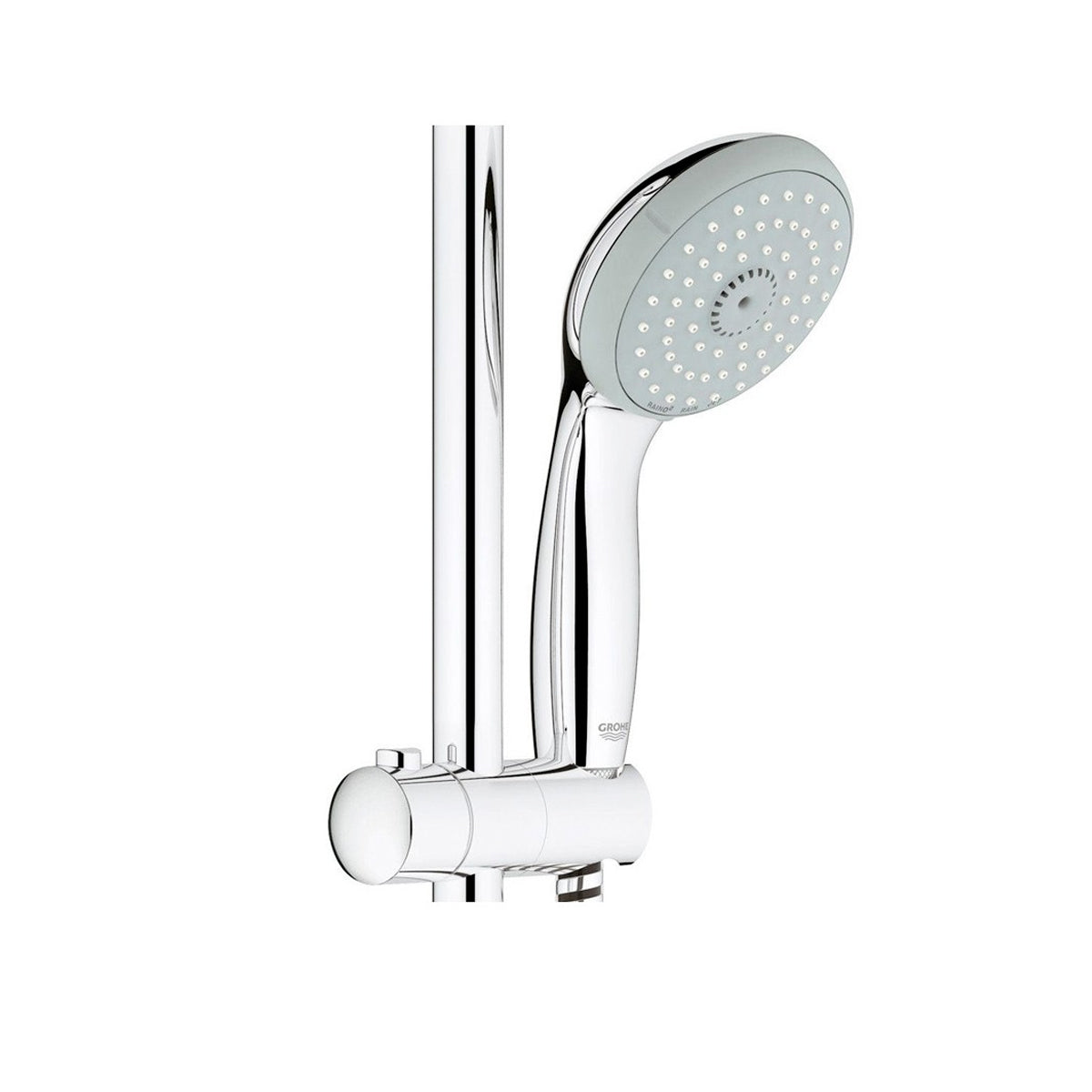 Saliscendi doccia Grohe modello new tempesta con doccetta a 3 getti anticalcare e portasapone by CeramicStore | Lo specialista del tuo bagno