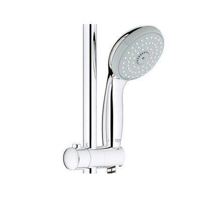 Saliscendi doccia Grohe modello new tempesta con doccetta a 3 getti anticalcare e portasapone by CeramicStore | Lo specialista del tuo bagno